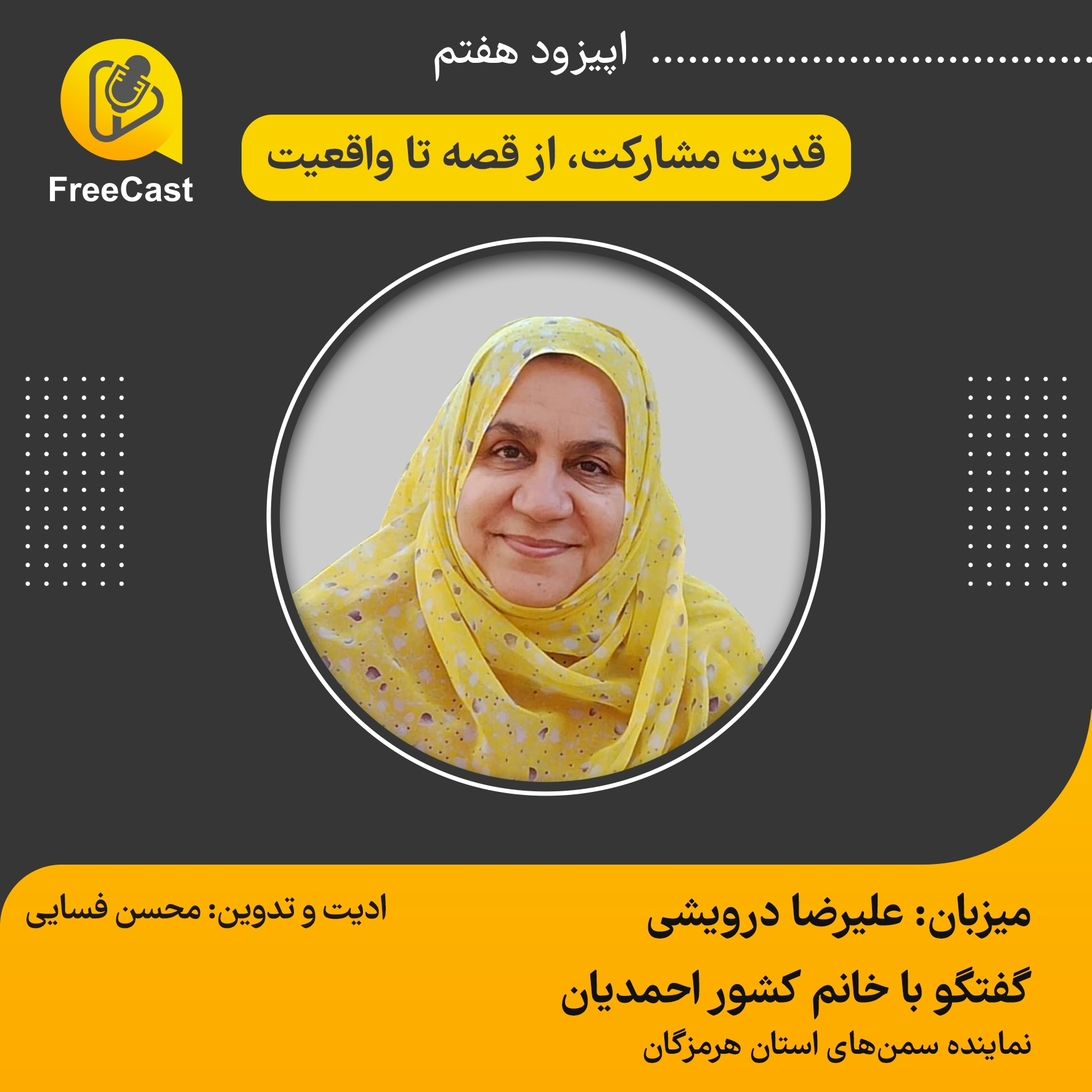 اپیزود هفتم/ گفتگو با خانم احمدیان نماینده سمن های استان هرمزگان 